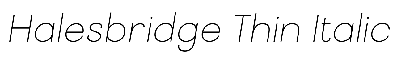 Halesbridge Thin Italic